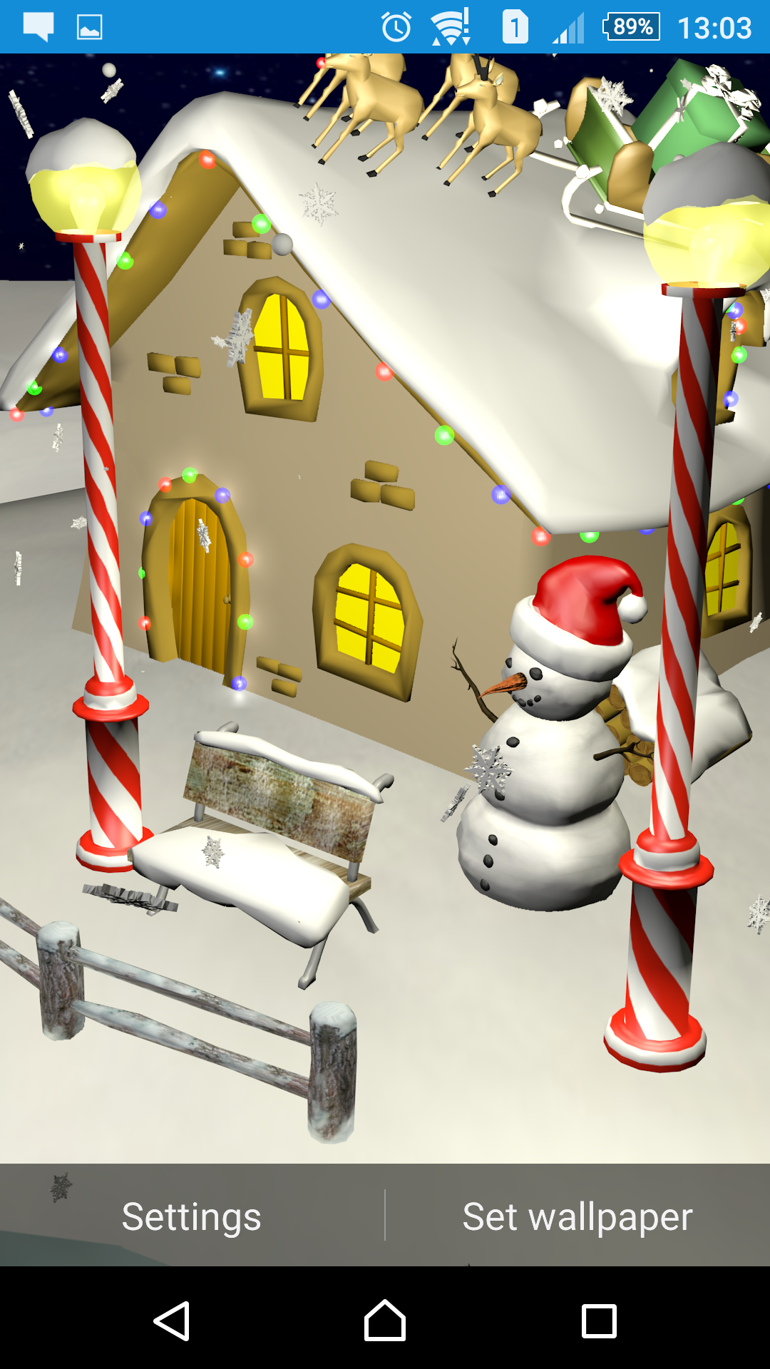 اسکرین شات 6 برنامه Snowfall 3D - Live Wallpaper