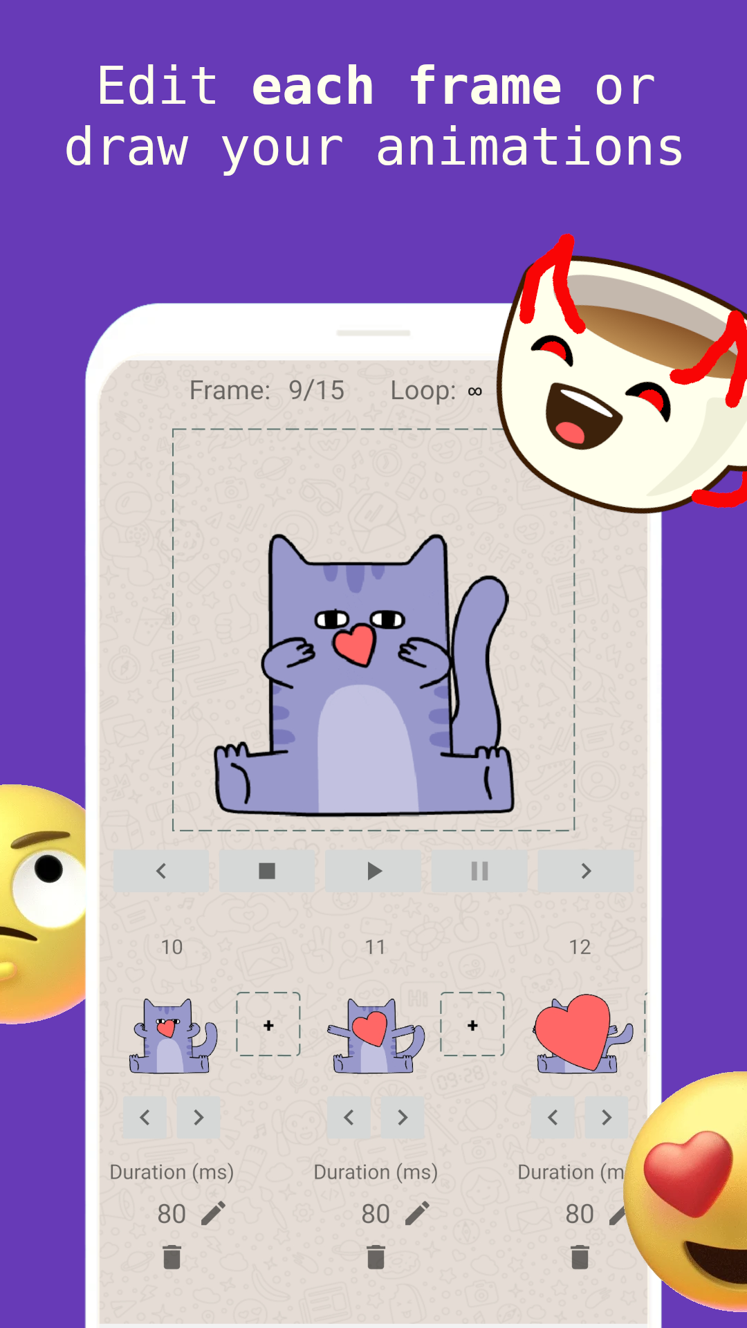 اسکرین شات 3 برنامه Animated Sticker Maker (FSM)