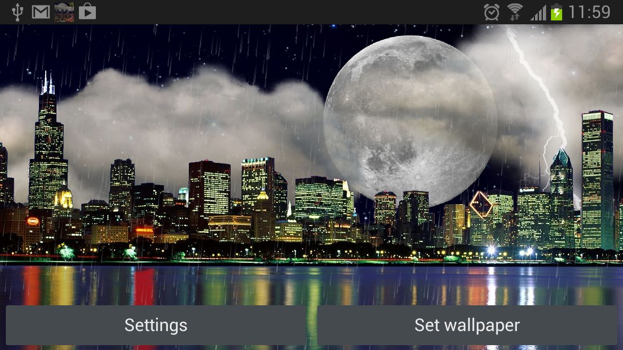 اسکرین شات 6 برنامه Thunderstorm Chicago - LWP
