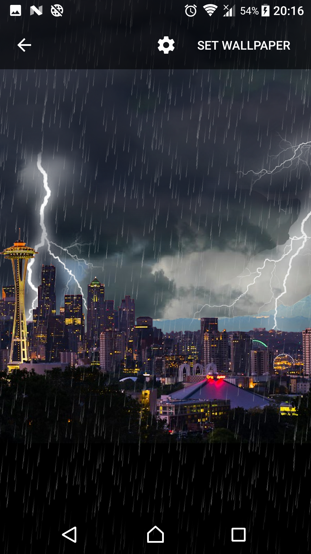 اسکرین شات 5 برنامه Thunderstorm Seattle - LWP
