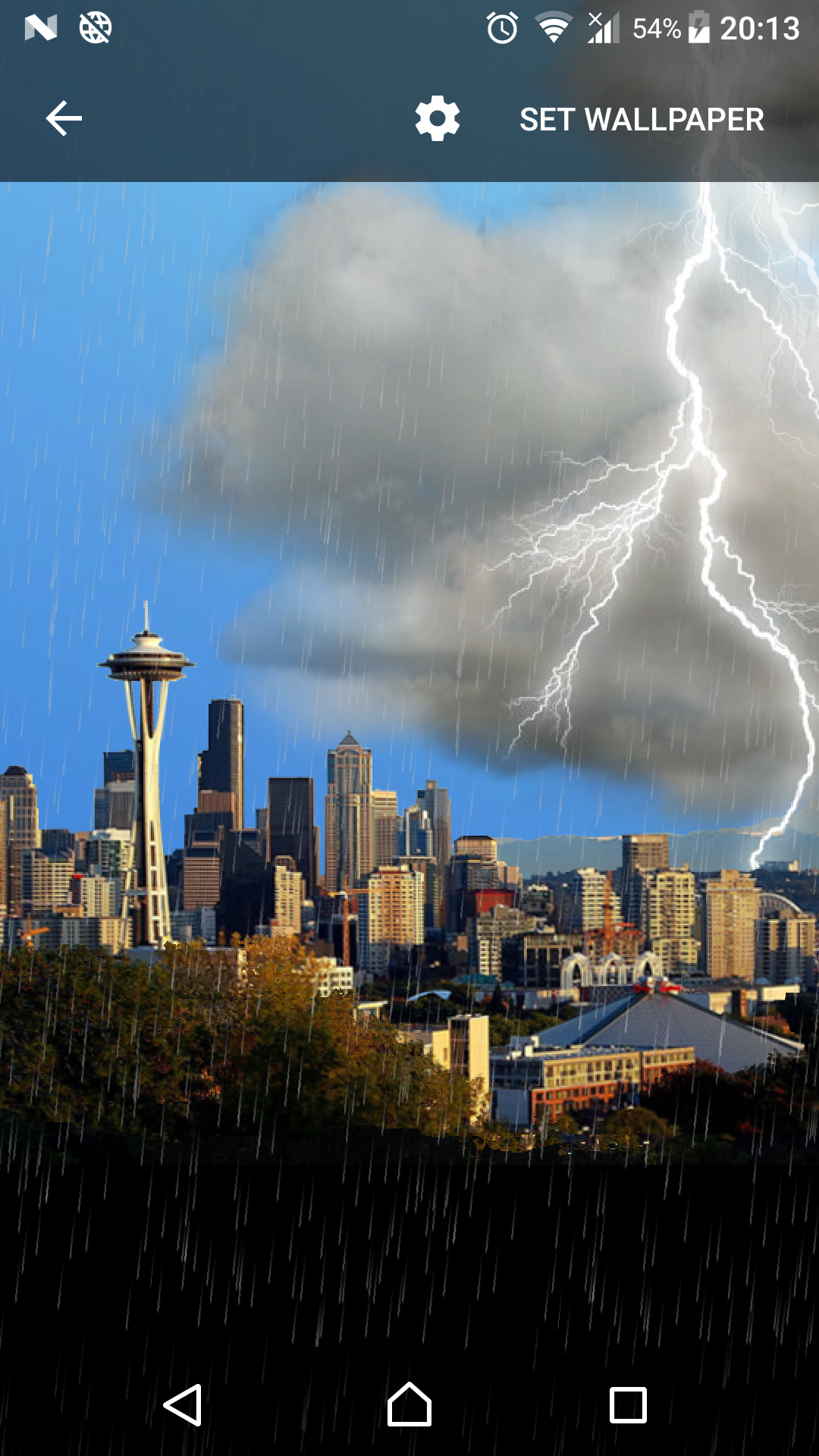 اسکرین شات 3 برنامه Thunderstorm Seattle - LWP