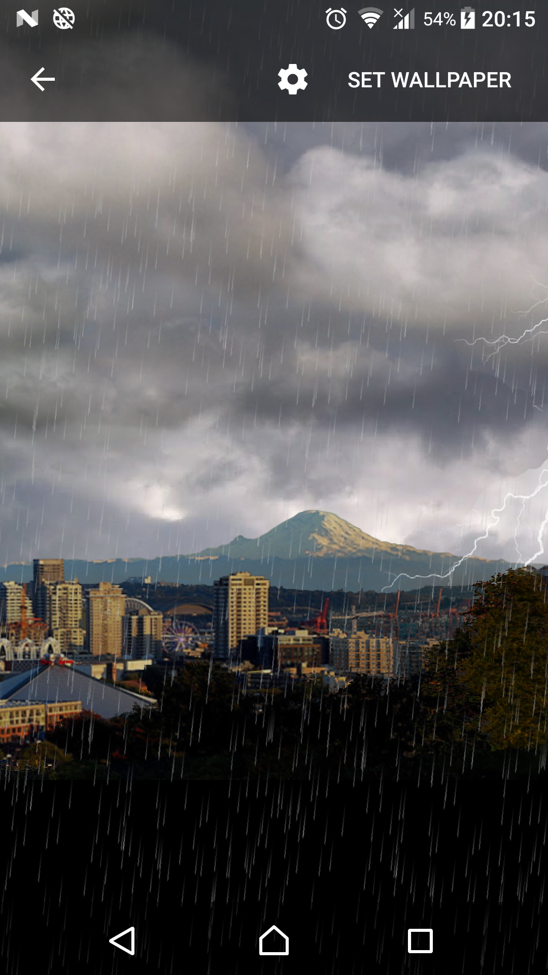 اسکرین شات 4 برنامه Thunderstorm Seattle - LWP