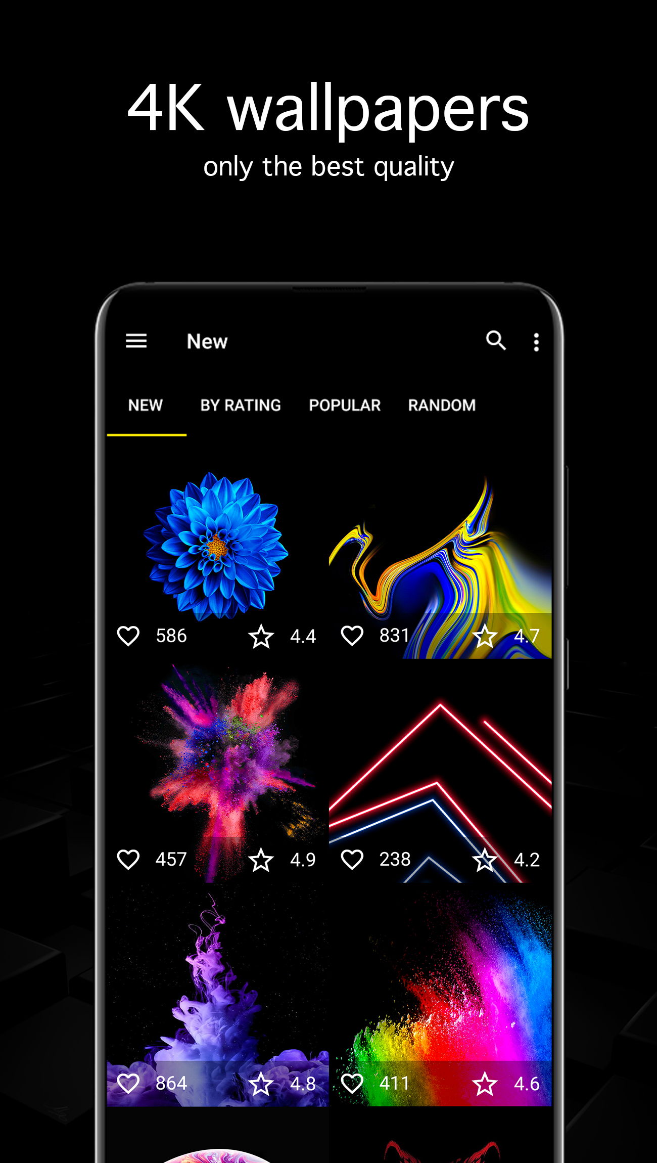 اسکرین شات 2 برنامه AMOLED Wallpapers 4K (OLED)