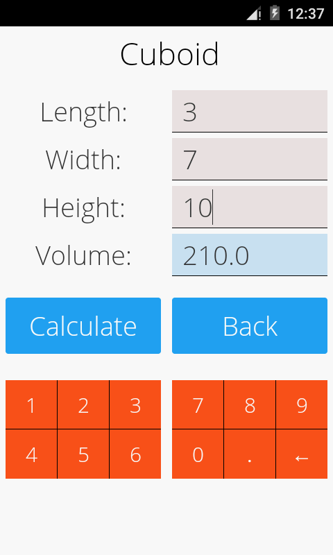 اسکرین شات 6 برنامه Area and Volume Calculator