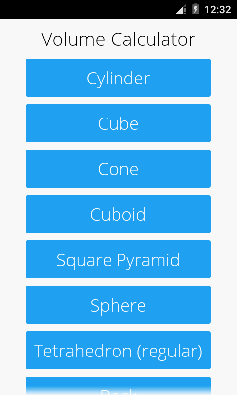 اسکرین شات 5 برنامه Area and Volume Calculator