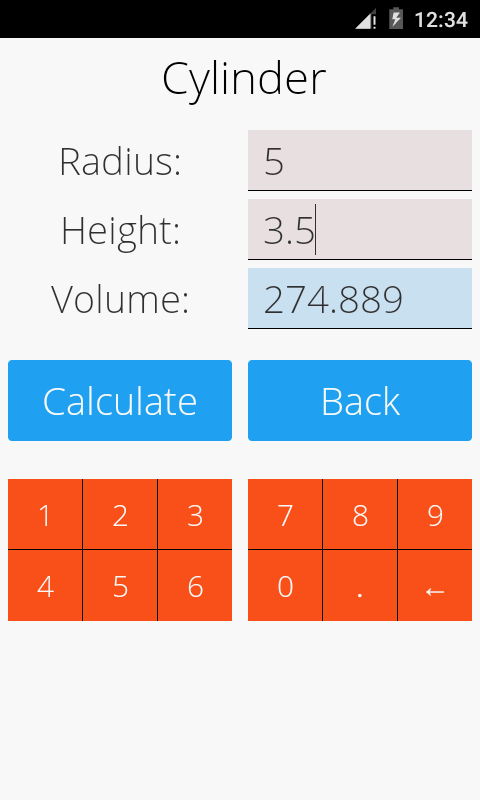 اسکرین شات 4 برنامه Area and Volume Calculator