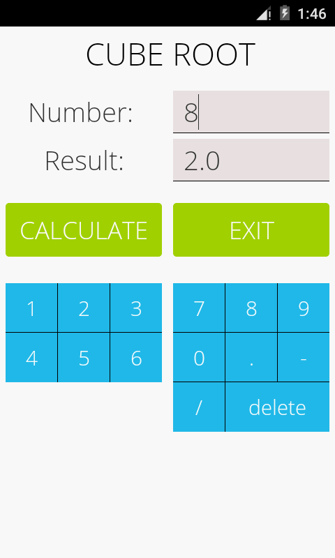 اسکرین شات 1 برنامه Cube Root Calculator