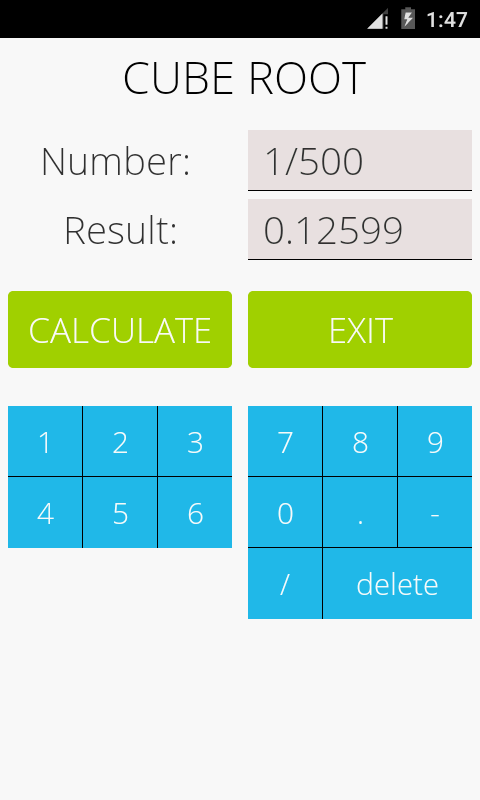 اسکرین شات 4 برنامه Cube Root Calculator