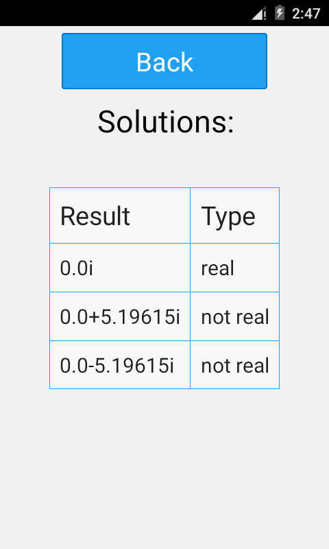 اسکرین شات 4 برنامه Cubic Equation Solver