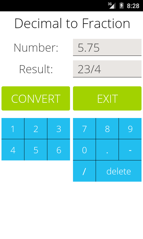 اسکرین شات 2 برنامه Decimal to Fraction