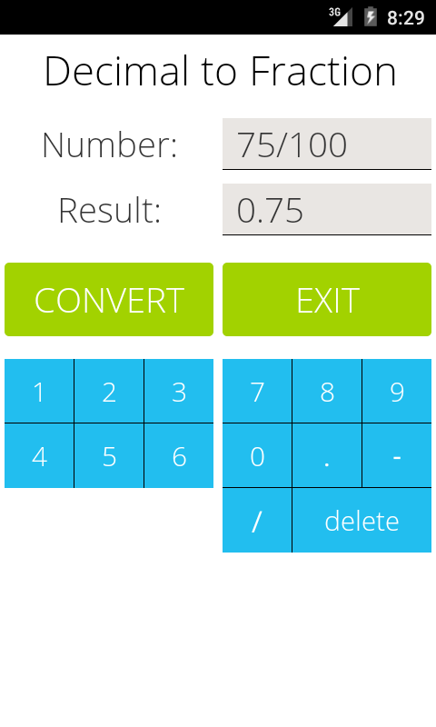 اسکرین شات 4 برنامه Decimal to Fraction