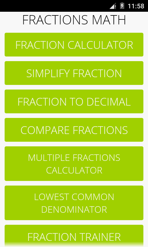 اسکرین شات 1 برنامه Fractions Math