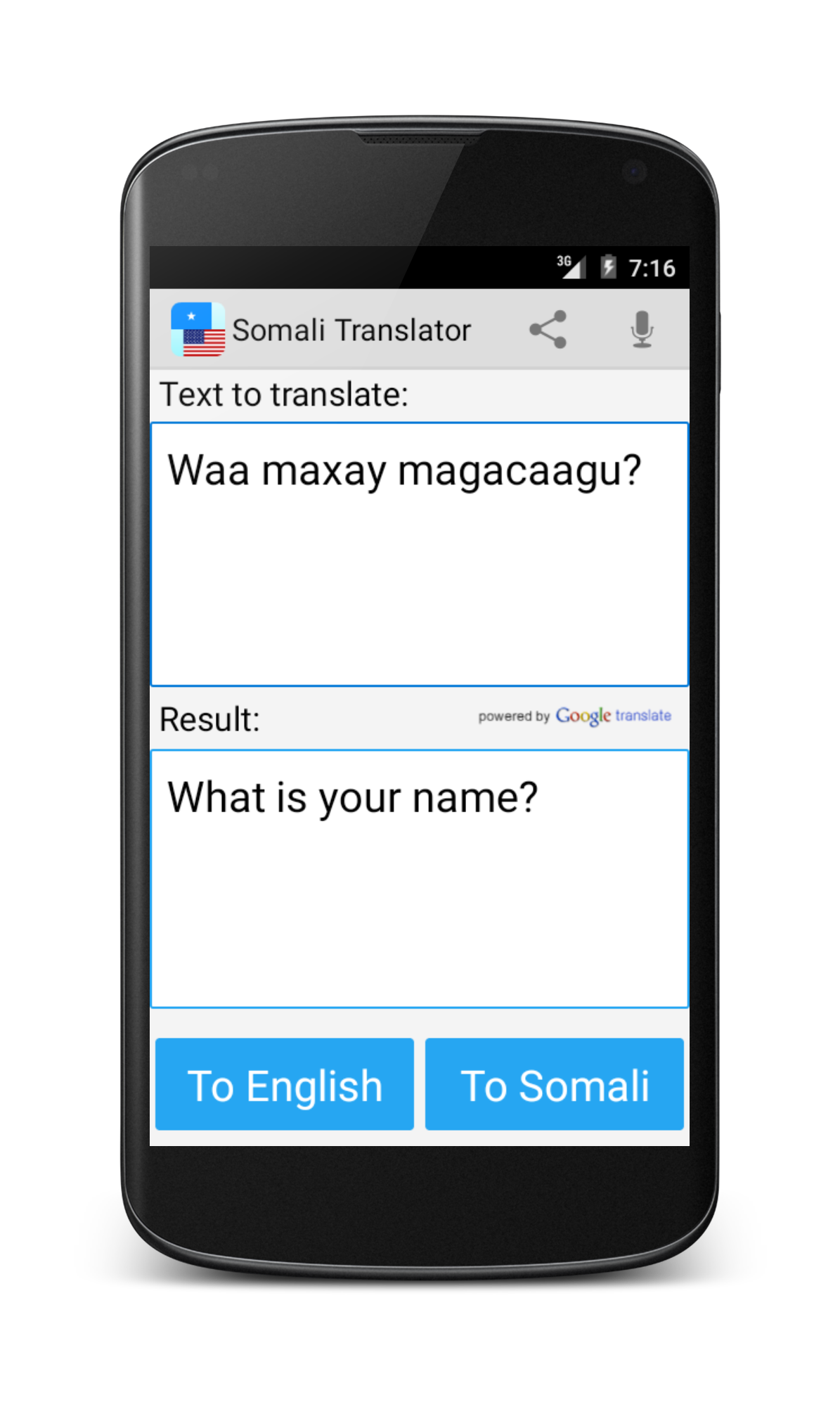 اسکرین شات 4 برنامه Somali English Translator