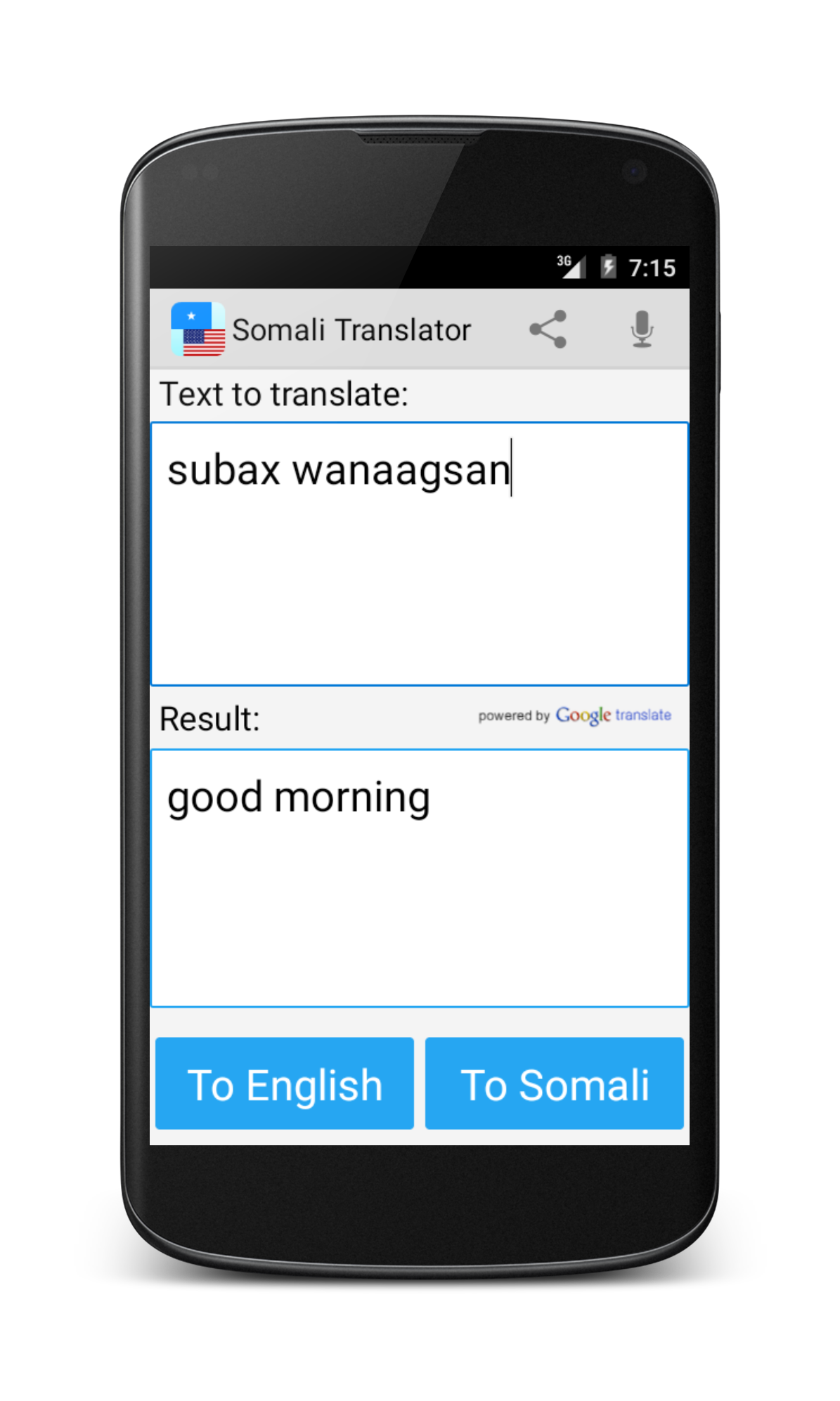 اسکرین شات 2 برنامه Somali English Translator