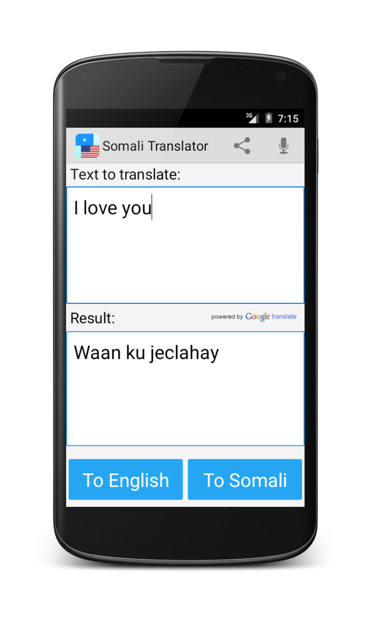 اسکرین شات 3 برنامه Somali English Translator
