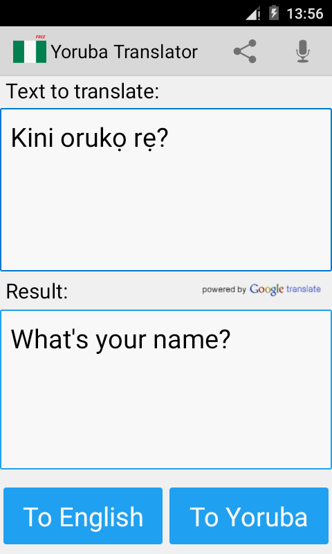 اسکرین شات 4 برنامه Yoruba English Translator