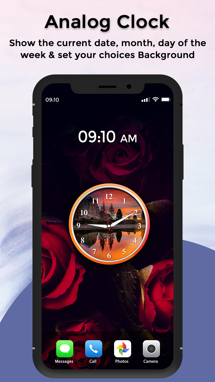 اسکرین شات 3 برنامه Digital Live Clock wallpaper
