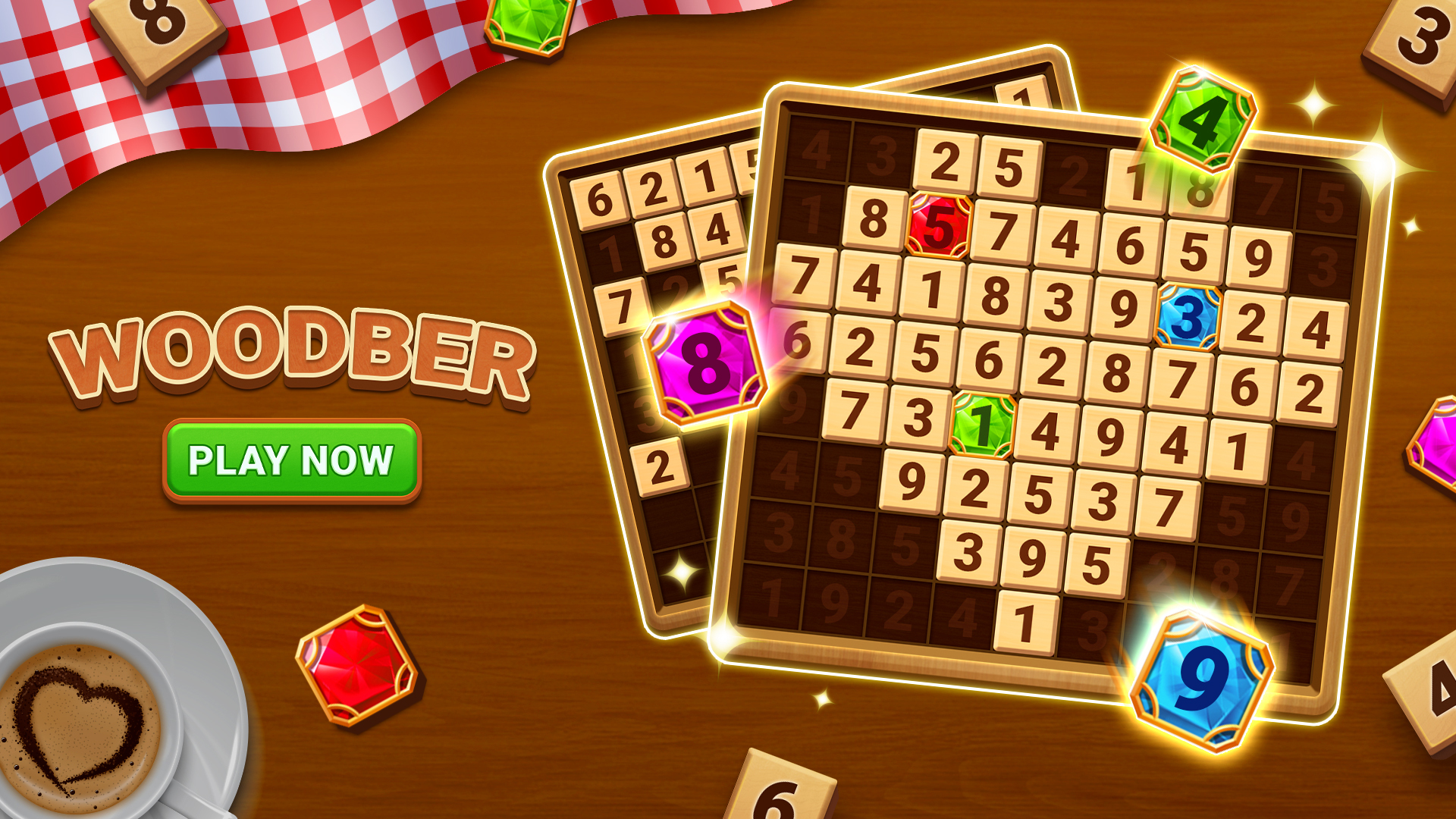 اسکرین شات 1 بازی Woodber - Classic Number Game