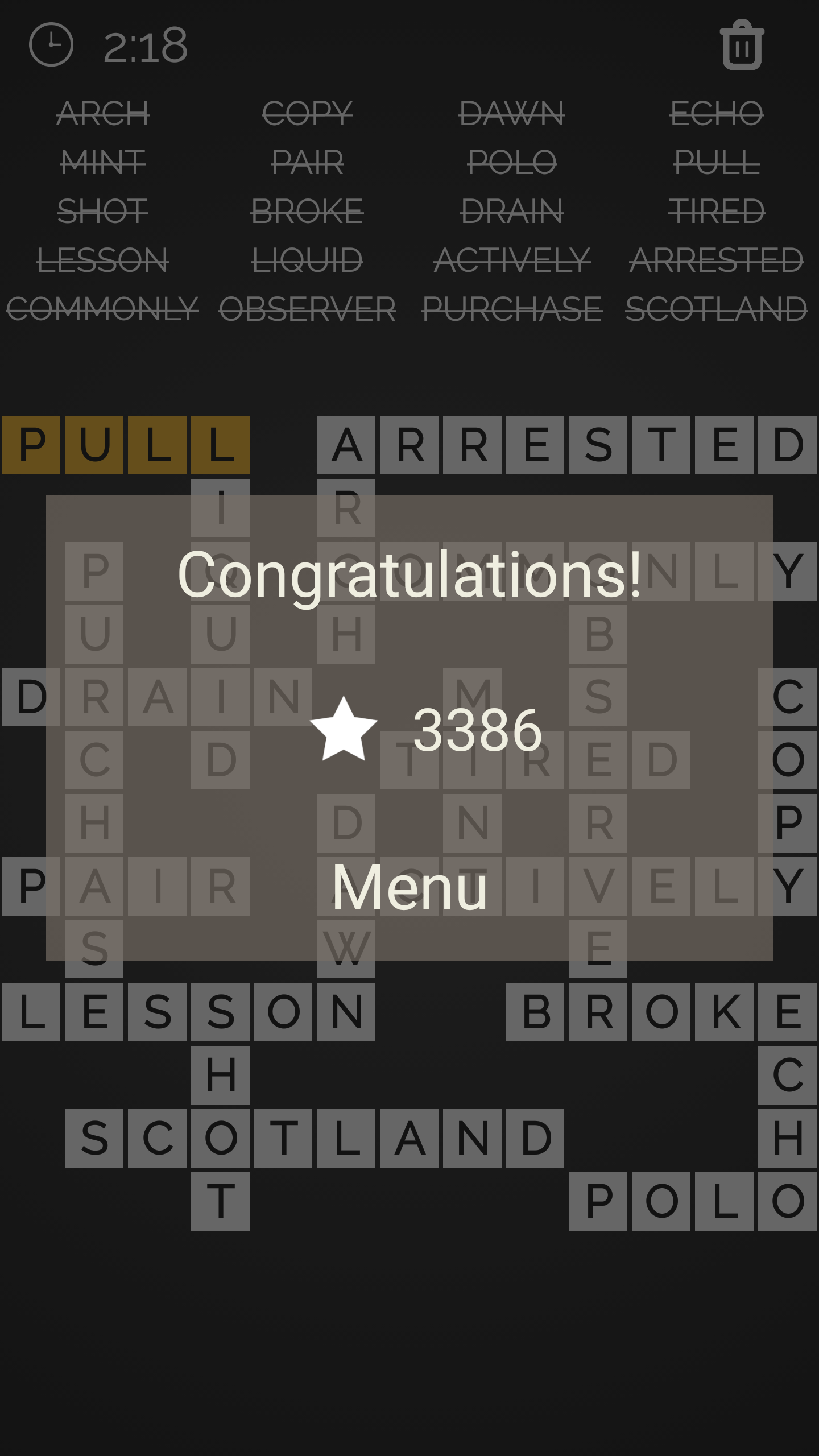 اسکرین شات 8 بازی Crossword : Word Fill