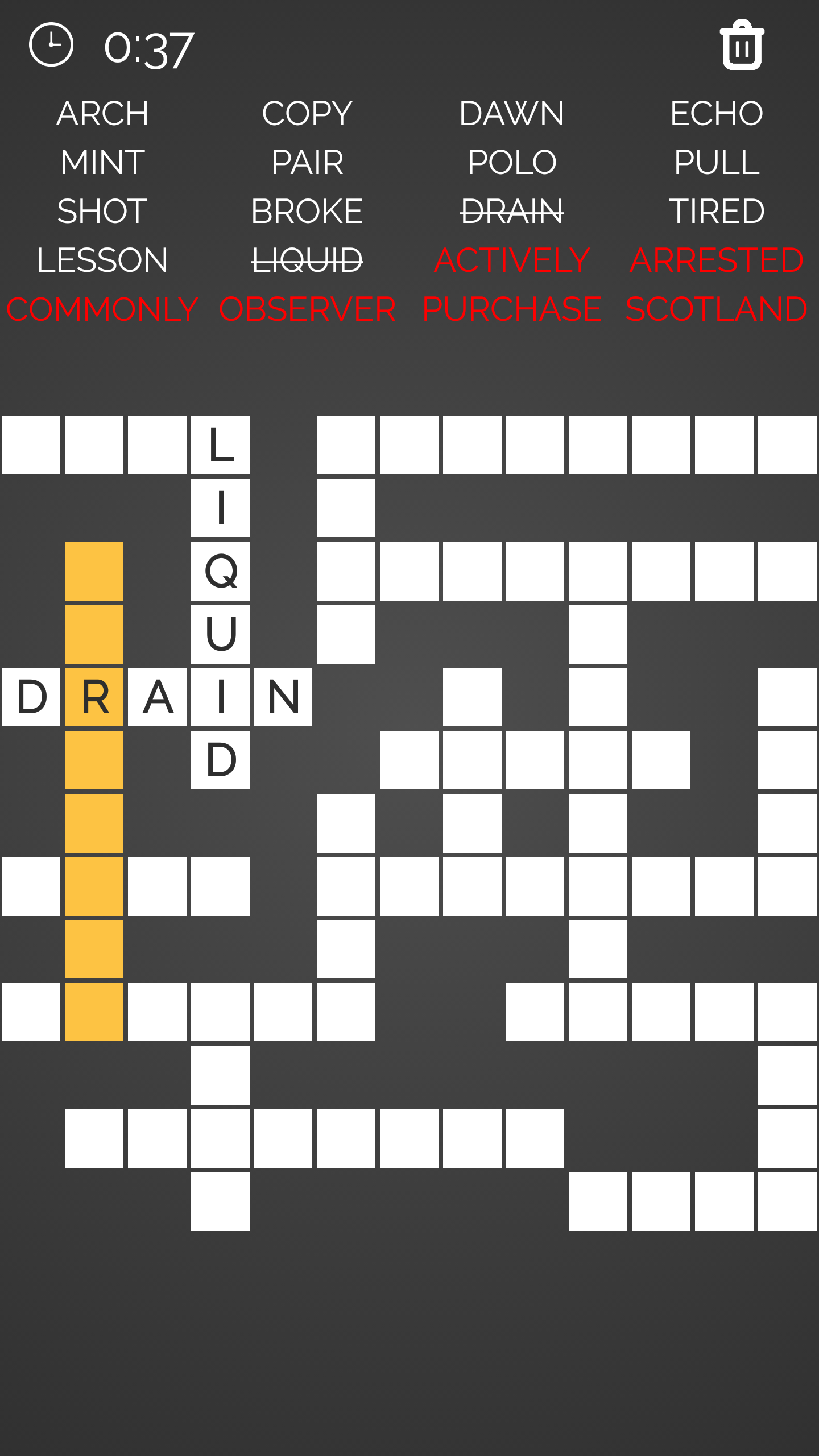اسکرین شات 4 بازی Crossword : Word Fill