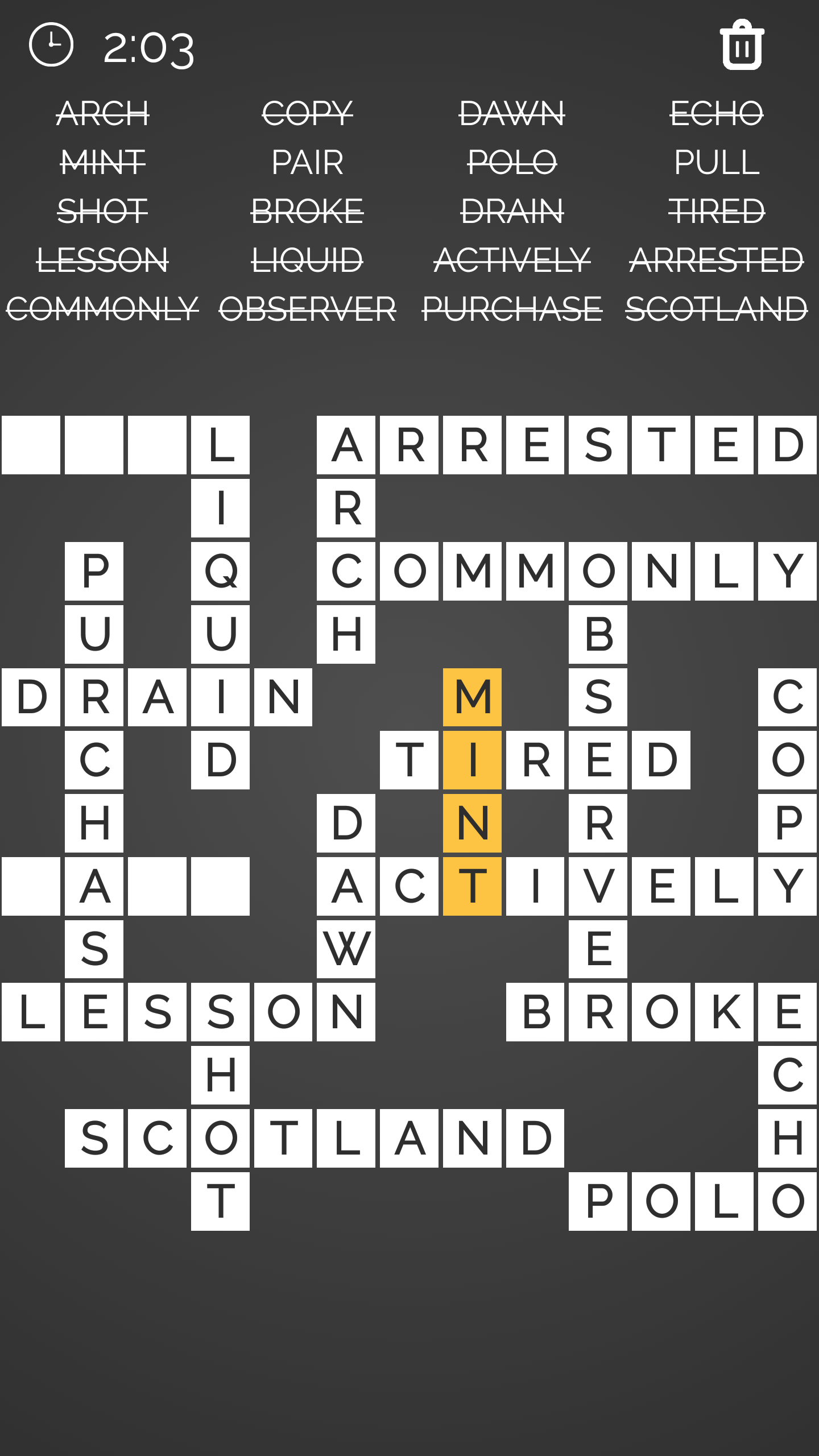 اسکرین شات 7 بازی Crossword : Word Fill