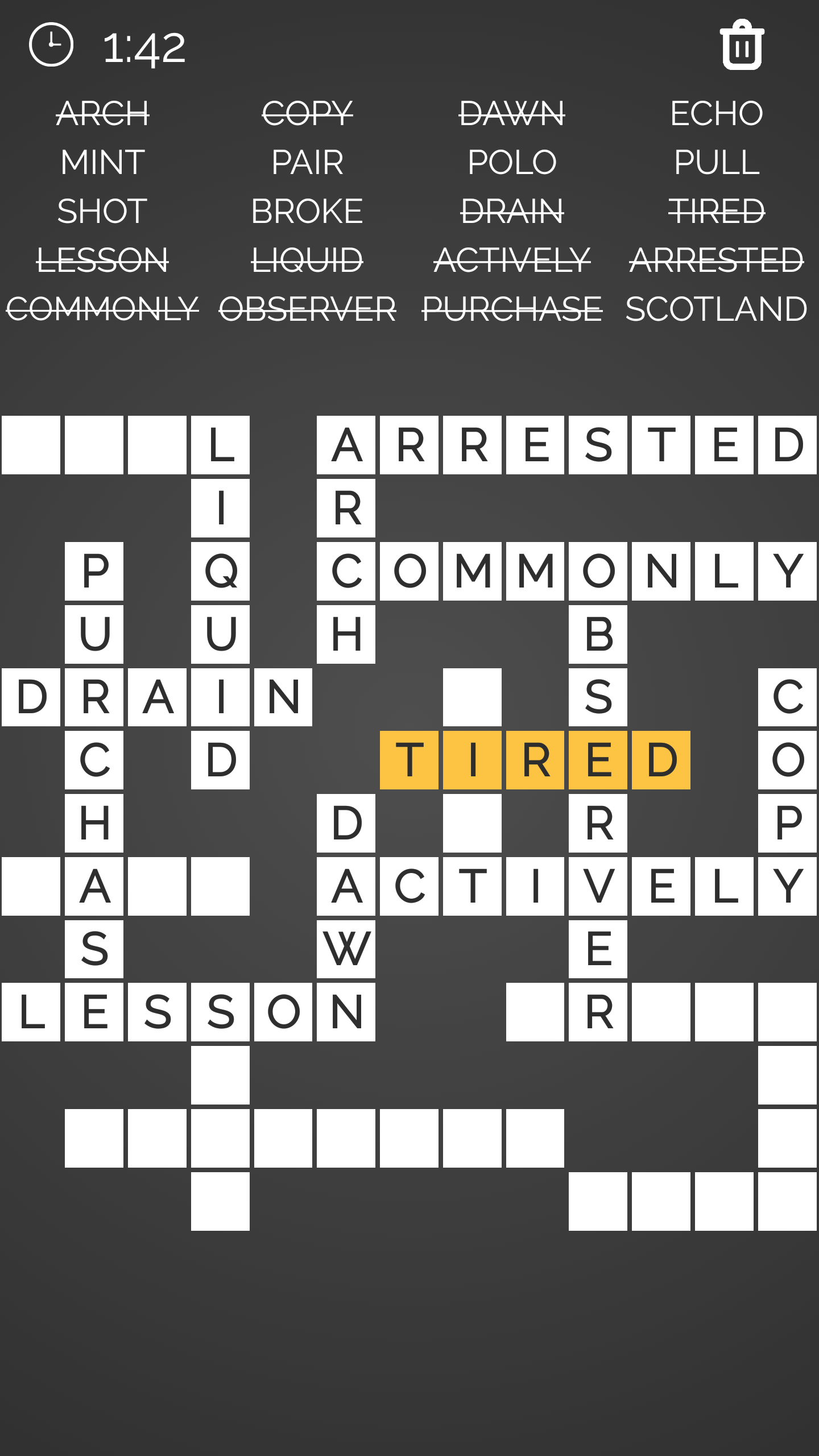 اسکرین شات 6 بازی Crossword : Word Fill