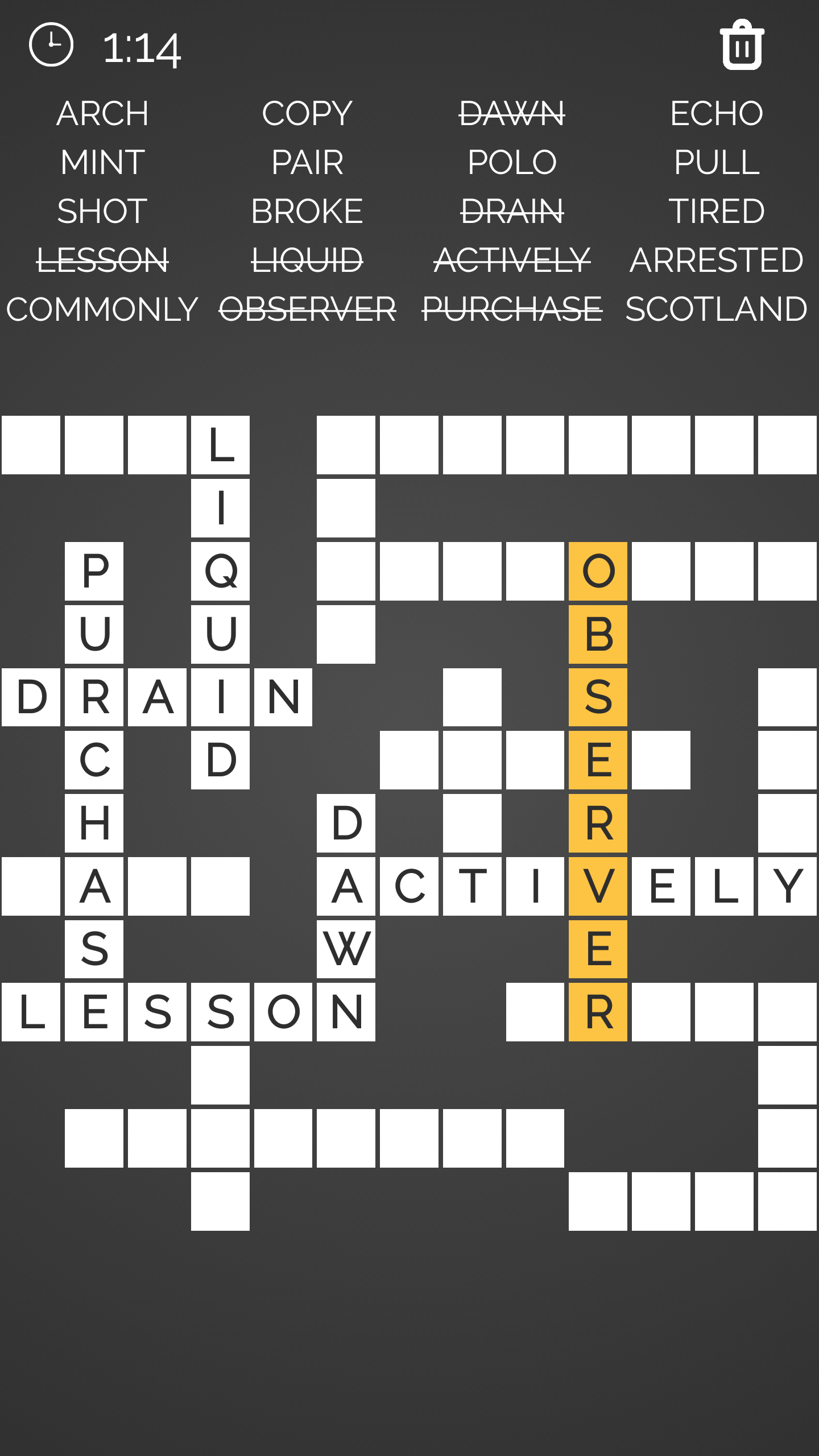 اسکرین شات 5 بازی Crossword : Word Fill