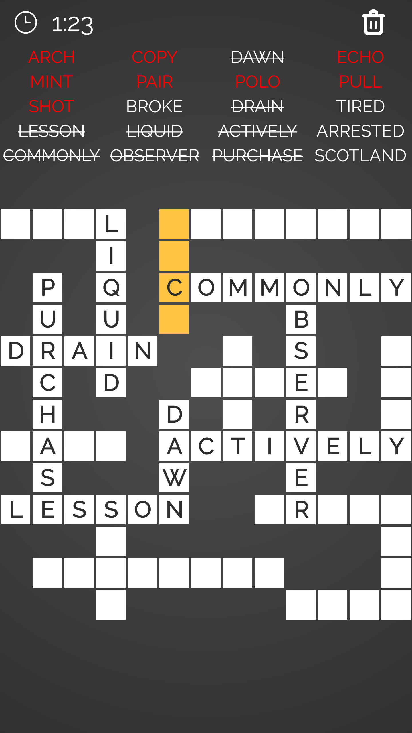 اسکرین شات 2 بازی Crossword : Word Fill