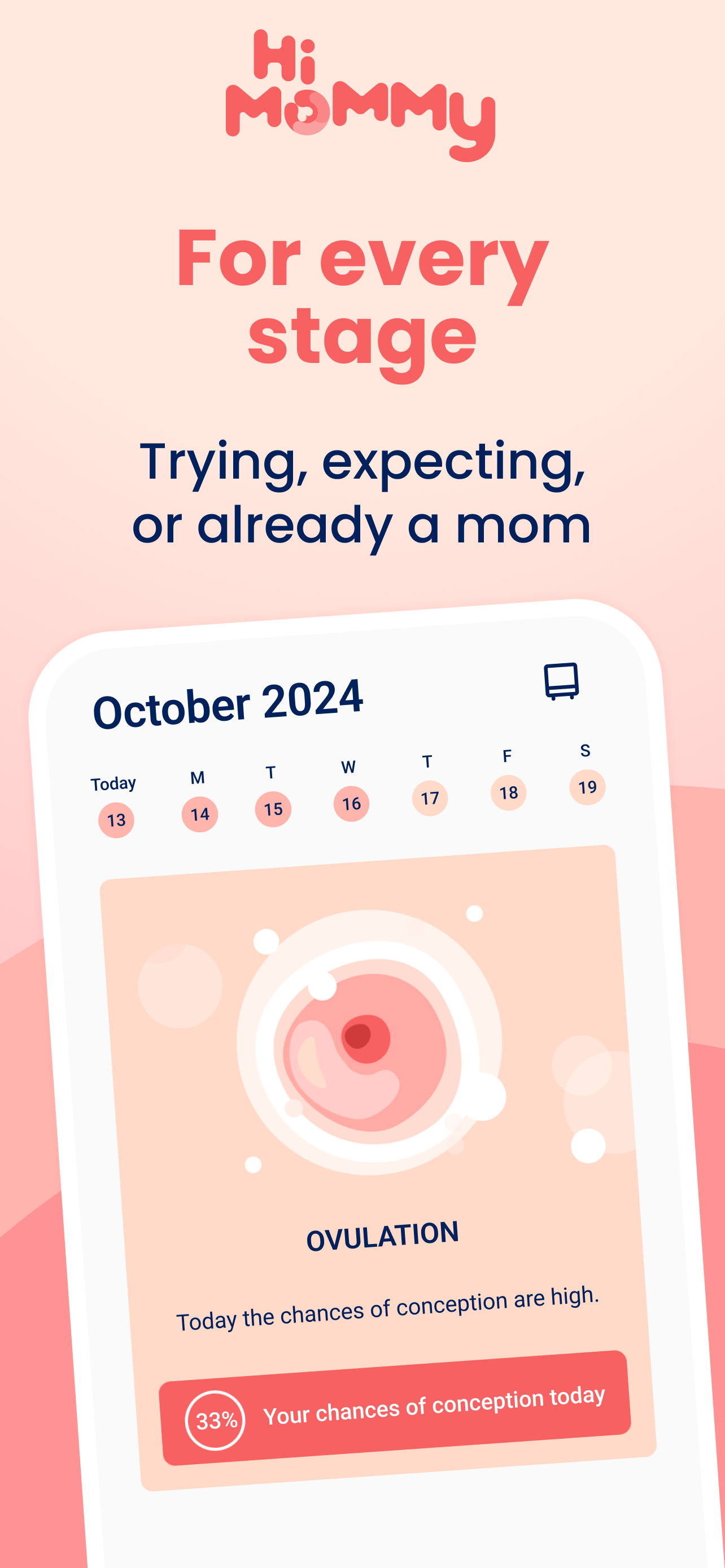 اسکرین شات 1 برنامه HiMommy: Ovulation & Pregnancy