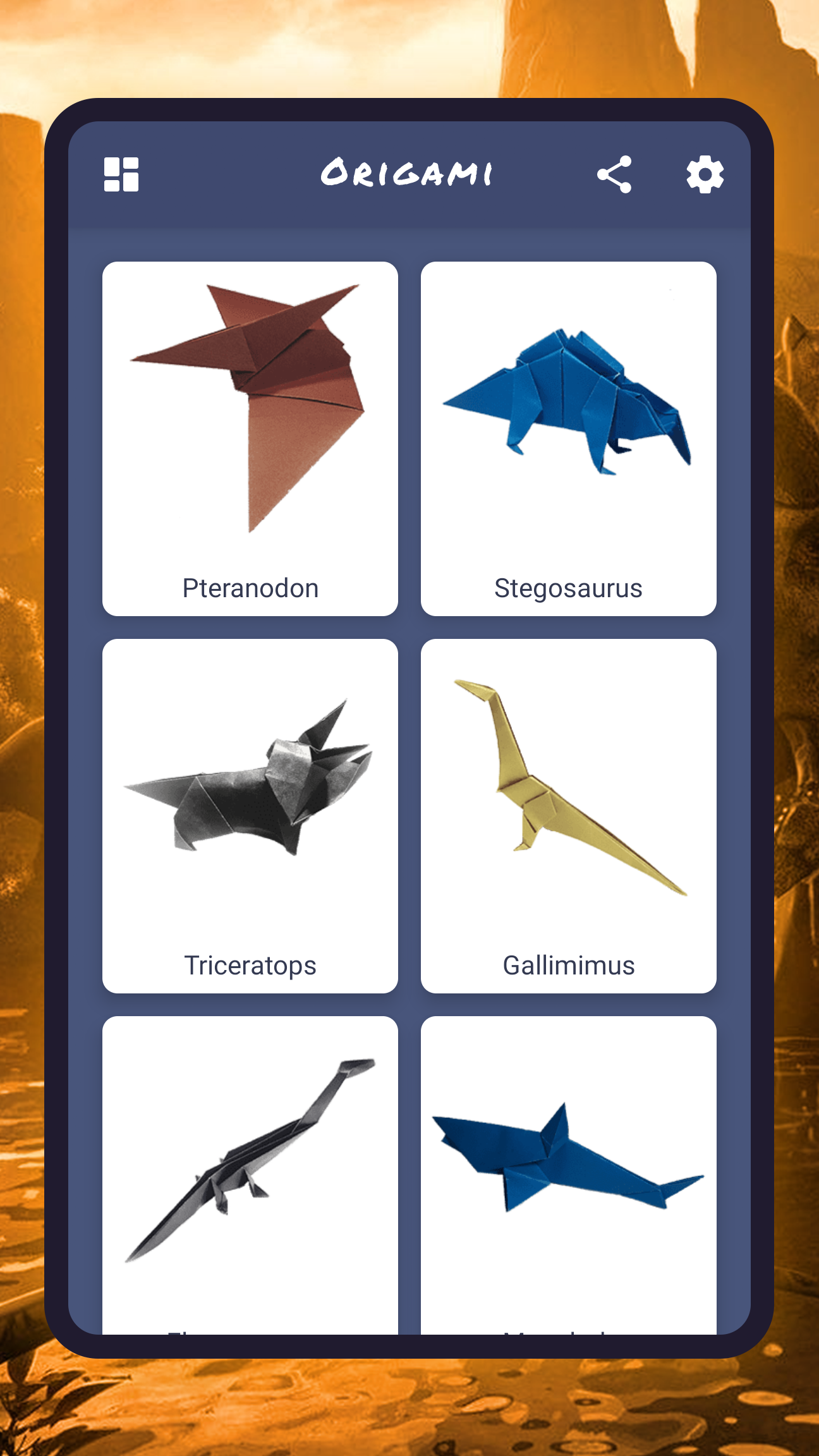 اسکرین شات 3 برنامه How to make origami dinosaurs