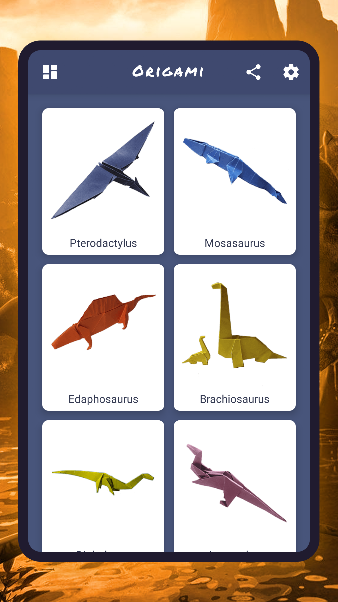 اسکرین شات 2 برنامه How to make origami dinosaurs