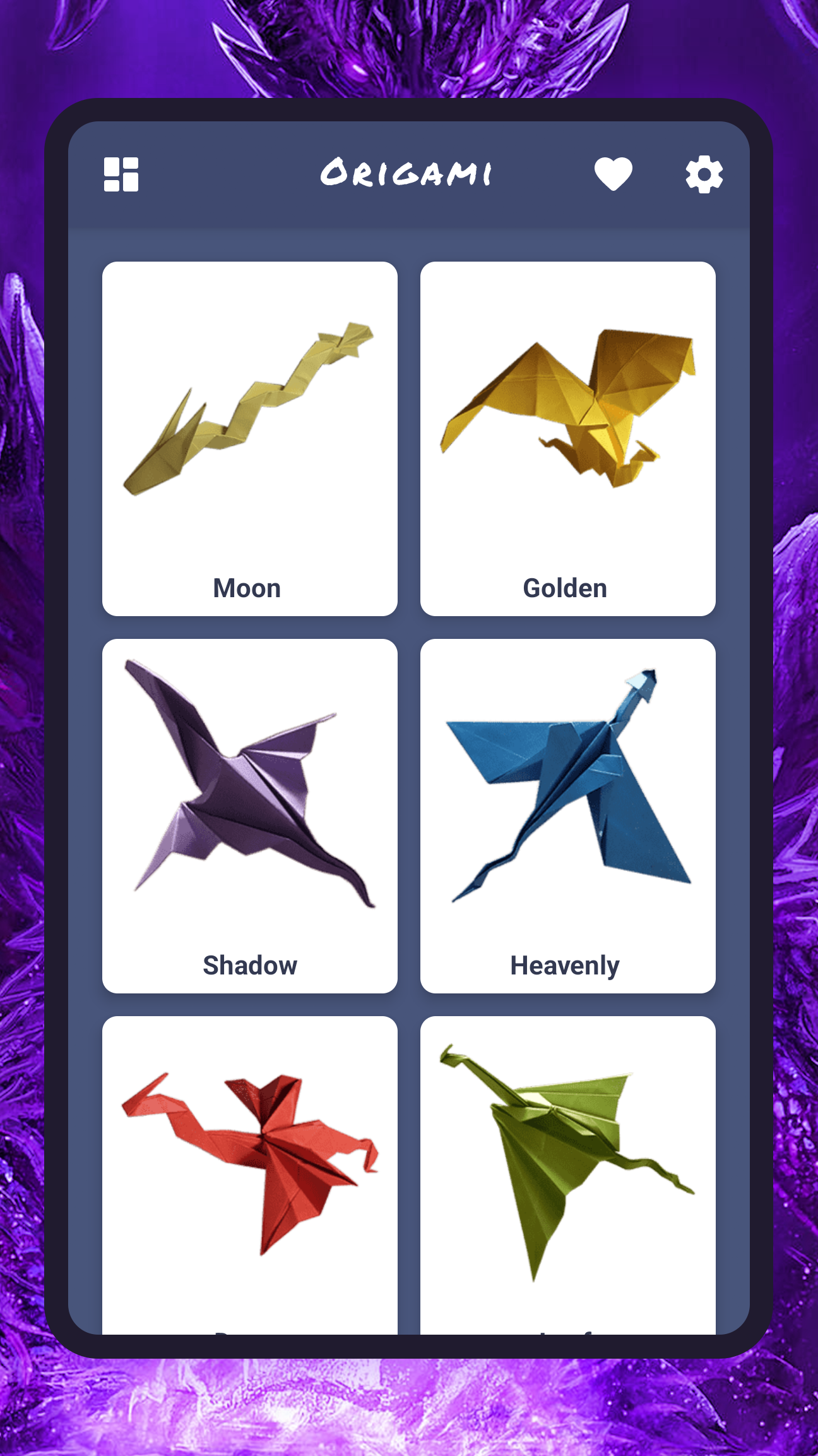 اسکرین شات 2 برنامه Origami paper dragons