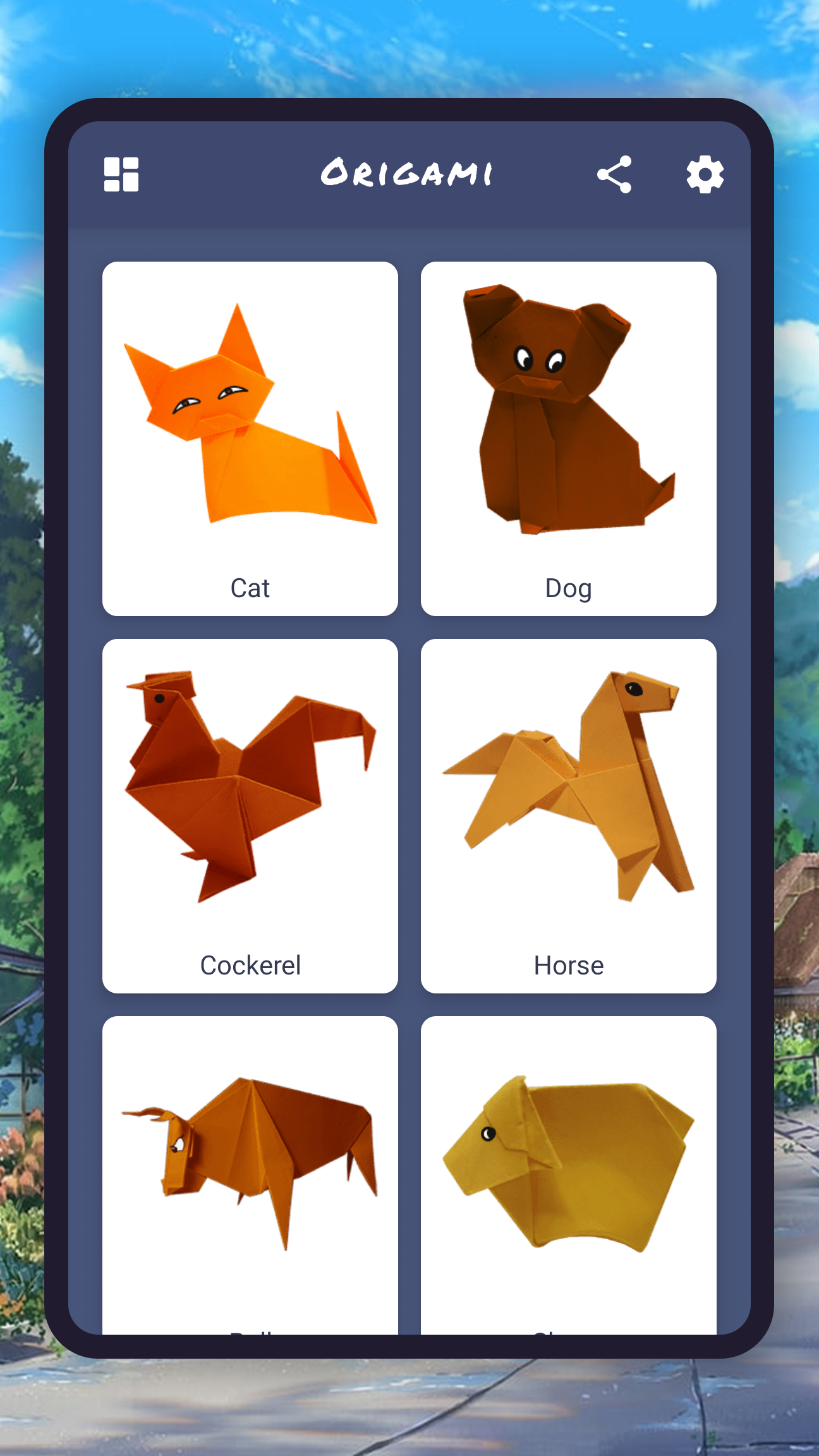 اسکرین شات 1 برنامه Origami animals. Farm DIY