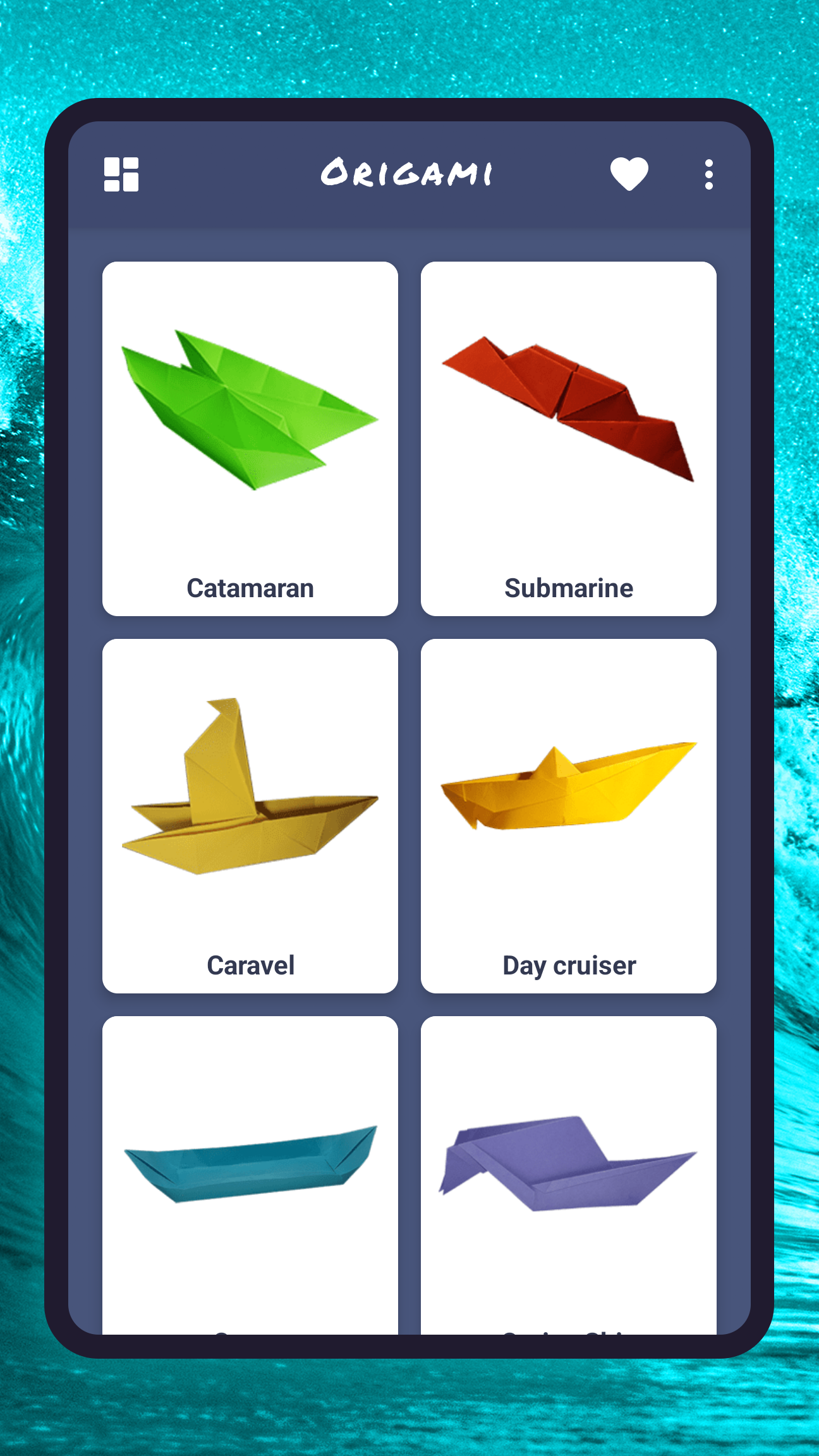 اسکرین شات 3 برنامه Origami ships, boats