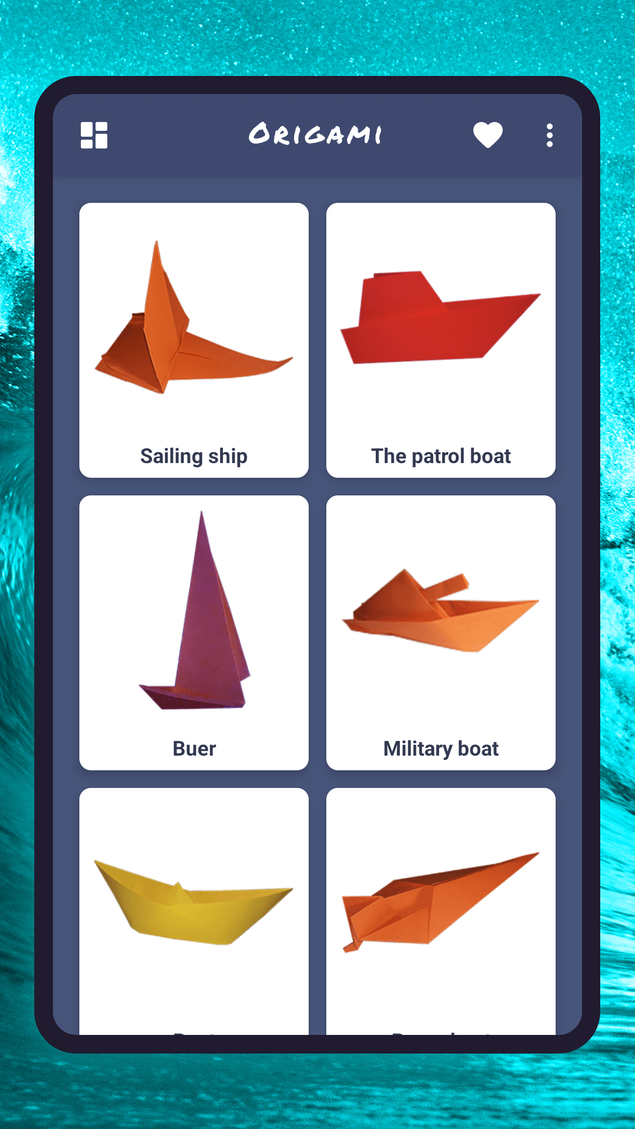 اسکرین شات 2 برنامه Origami ships, boats