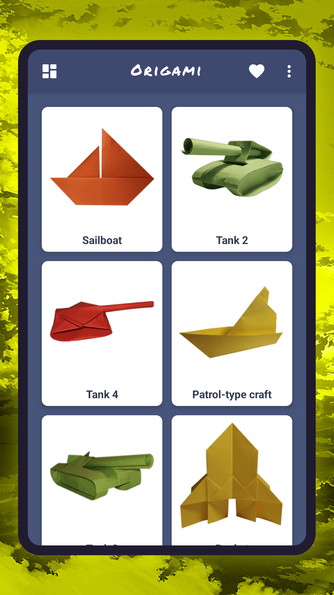 اسکرین شات 4 برنامه Origami military tank, car