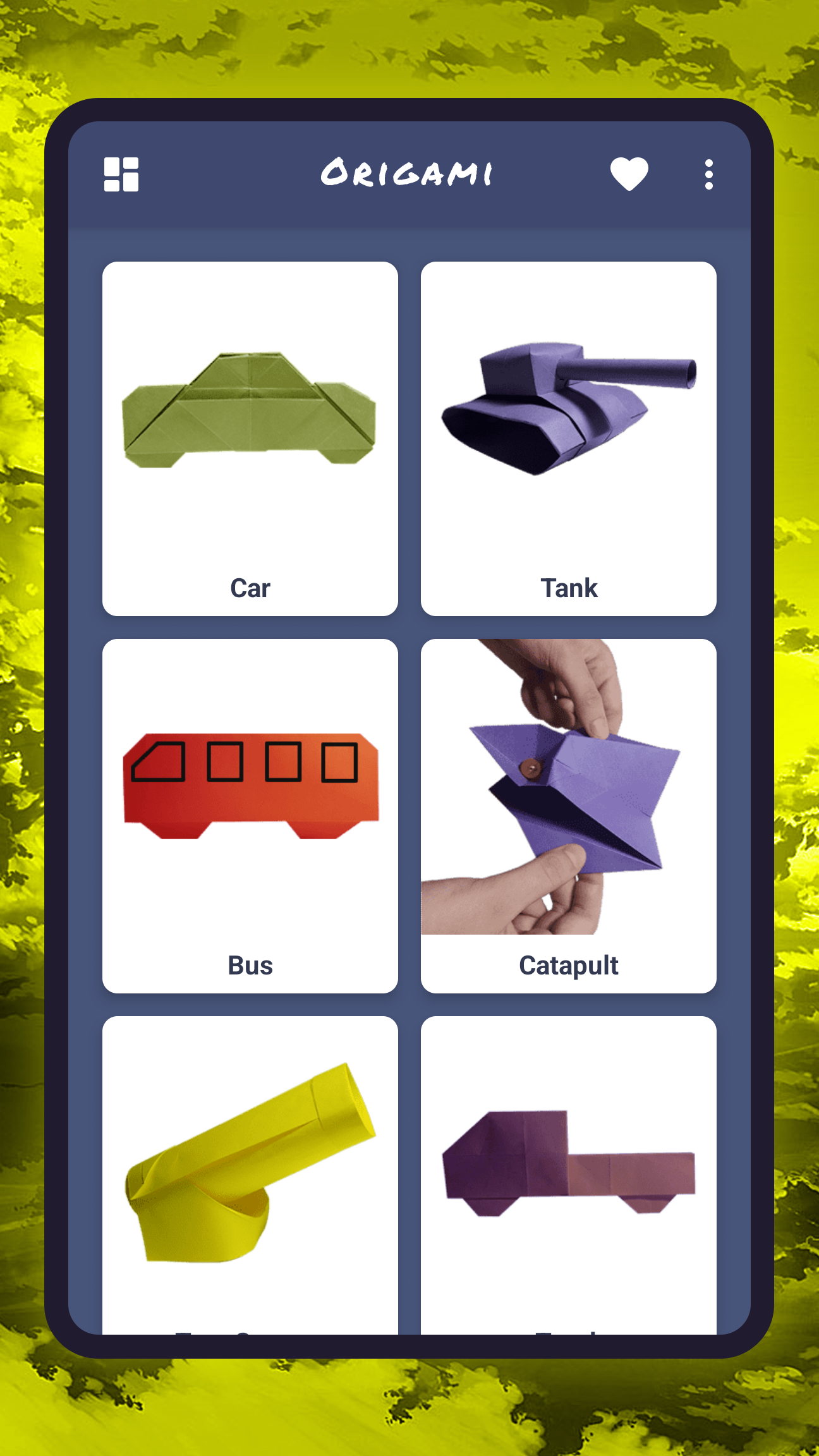 اسکرین شات 1 برنامه Origami military tank, car