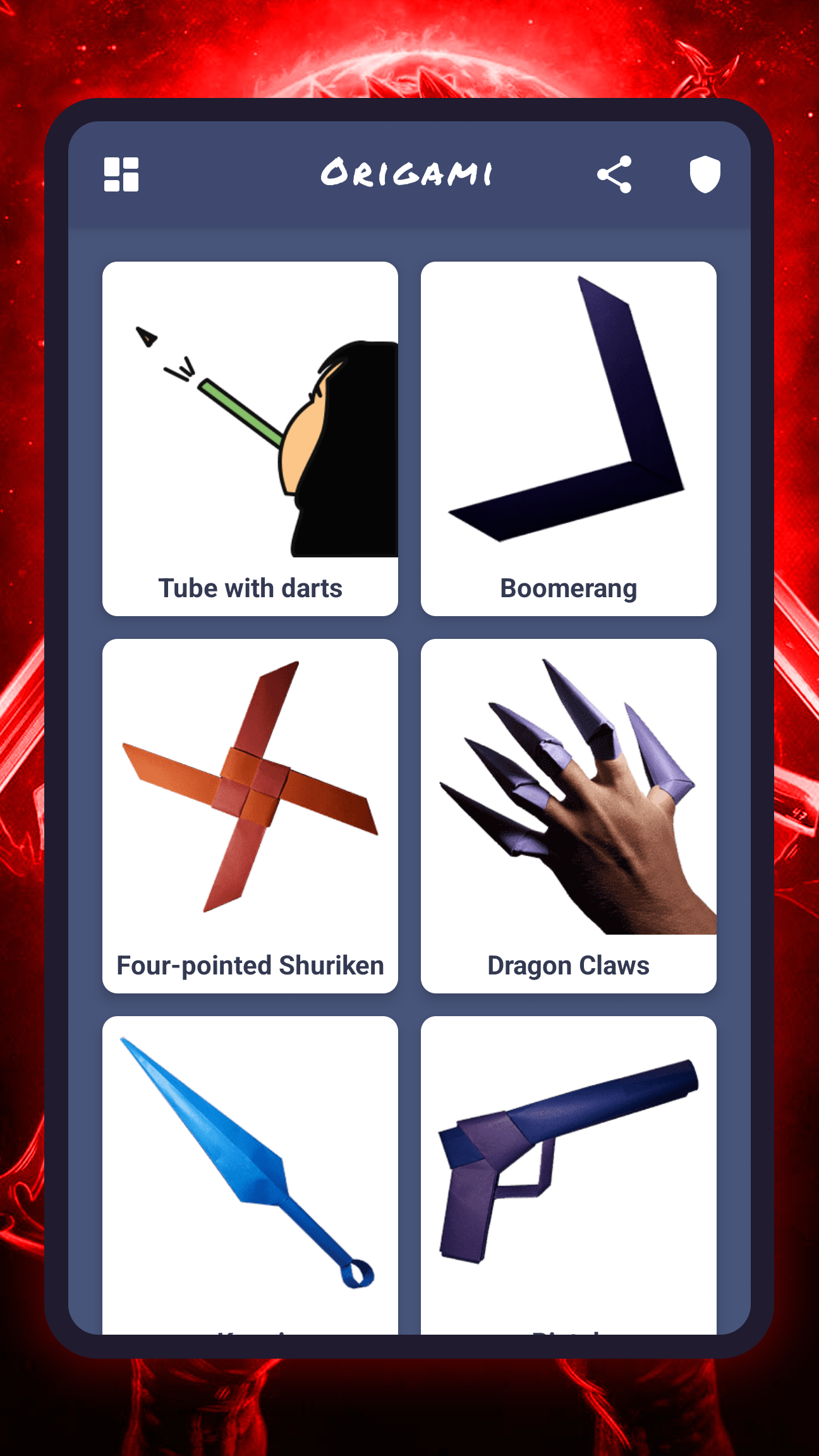 اسکرین شات 2 برنامه Origami weapons, paper schemes