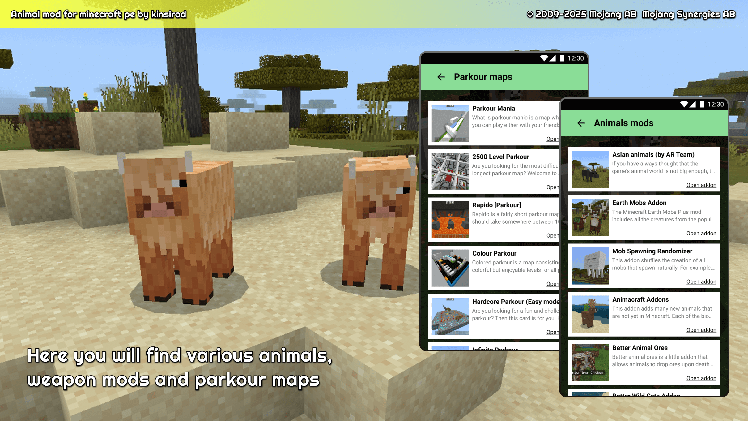 اسکرین شات 2 برنامه animal mod for minecraft pe