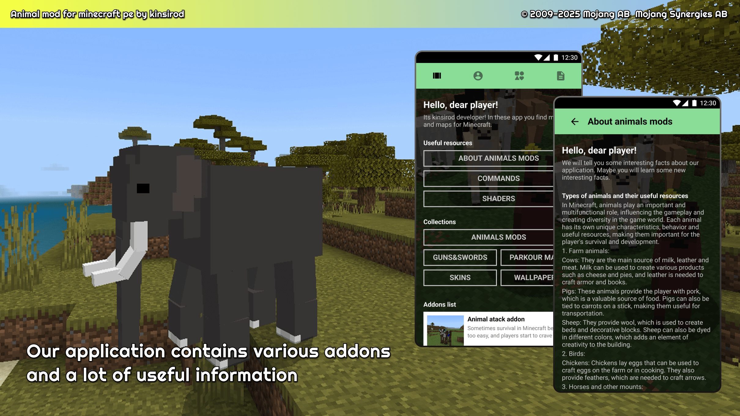 اسکرین شات 1 برنامه animal mod for minecraft pe