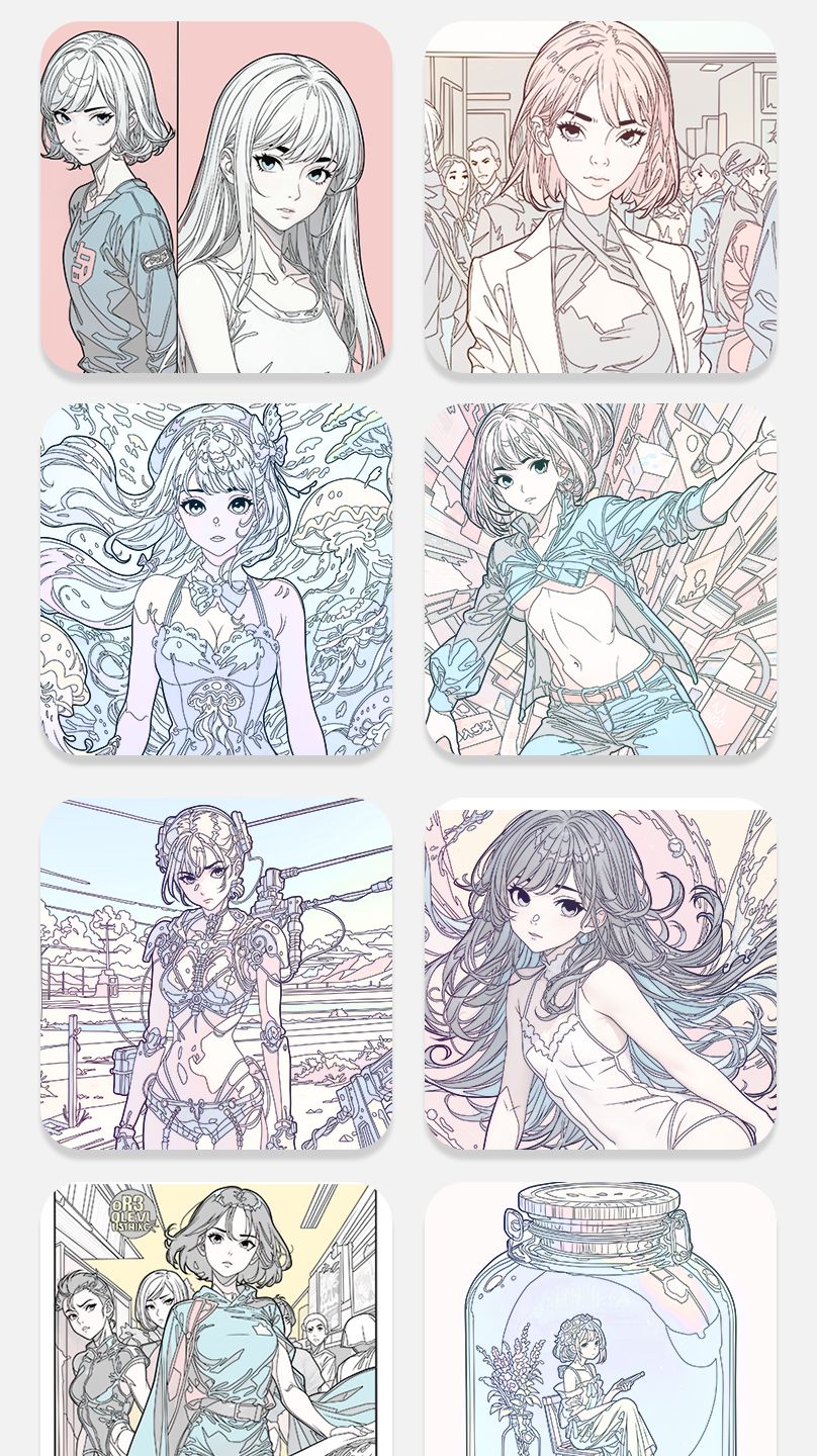 اسکرین شات 2 برنامه Anime Color Lite