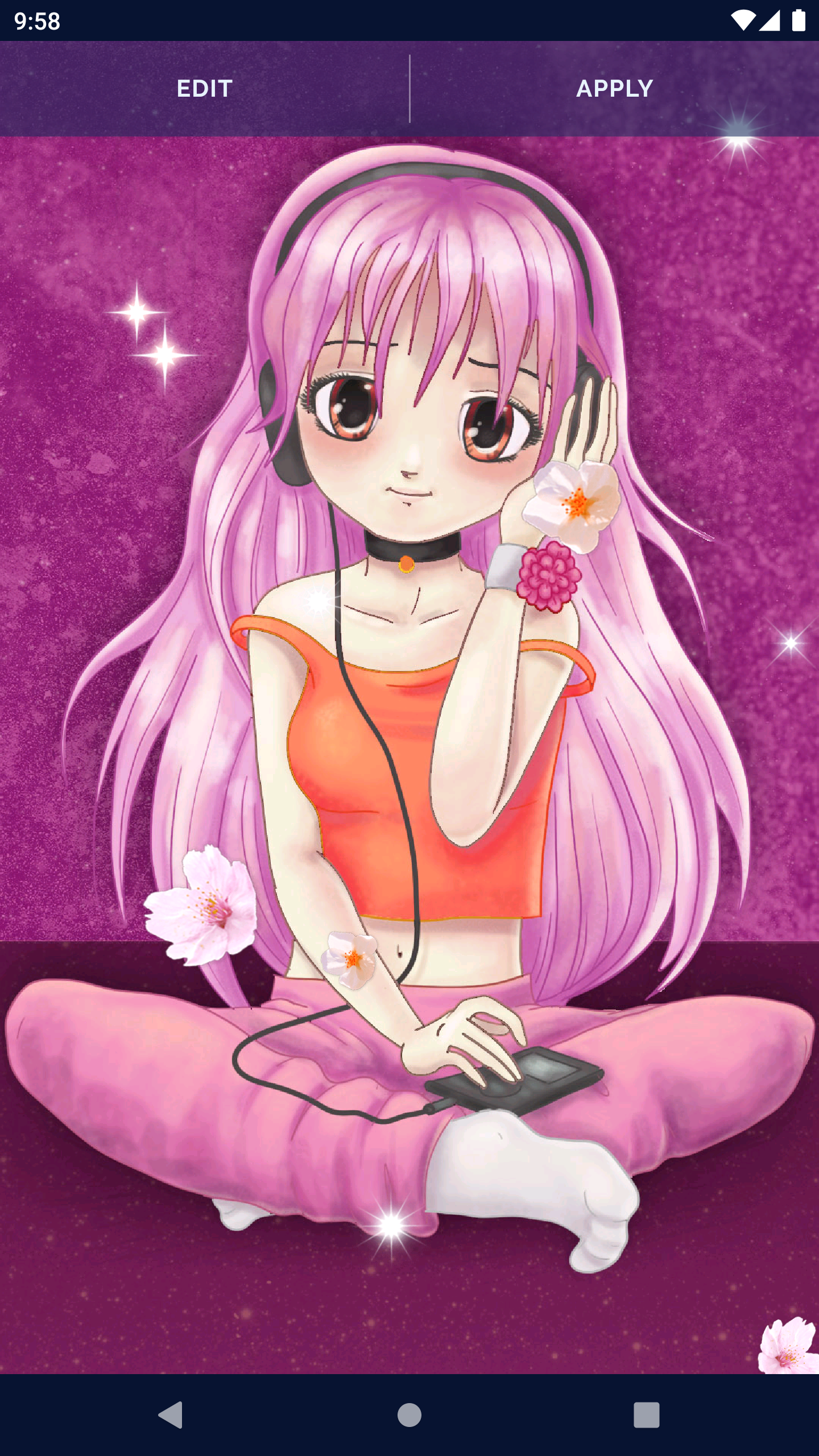 اسکرین شات 2 برنامه Anime Sakura Live Wallpaper