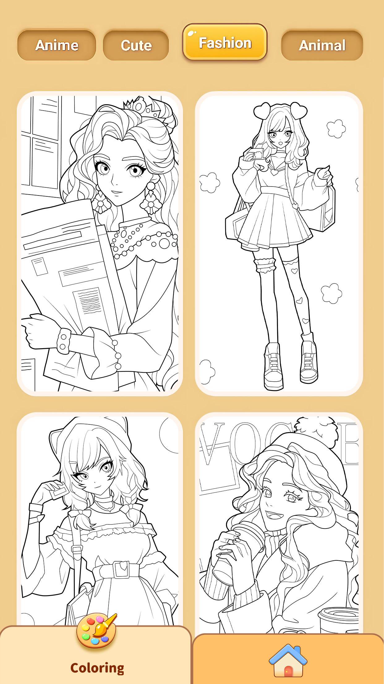 اسکرین شات 7 بازی Anime Coloring Book Painting