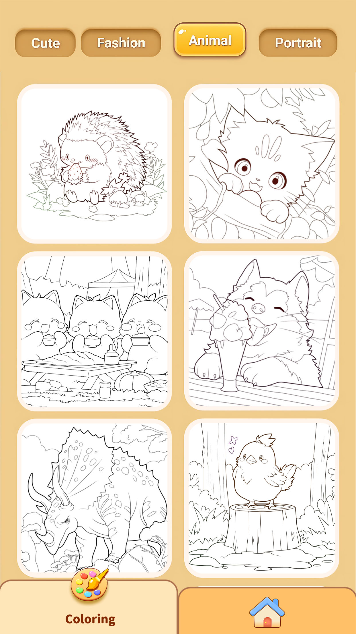 اسکرین شات 6 بازی Anime Coloring Book Painting