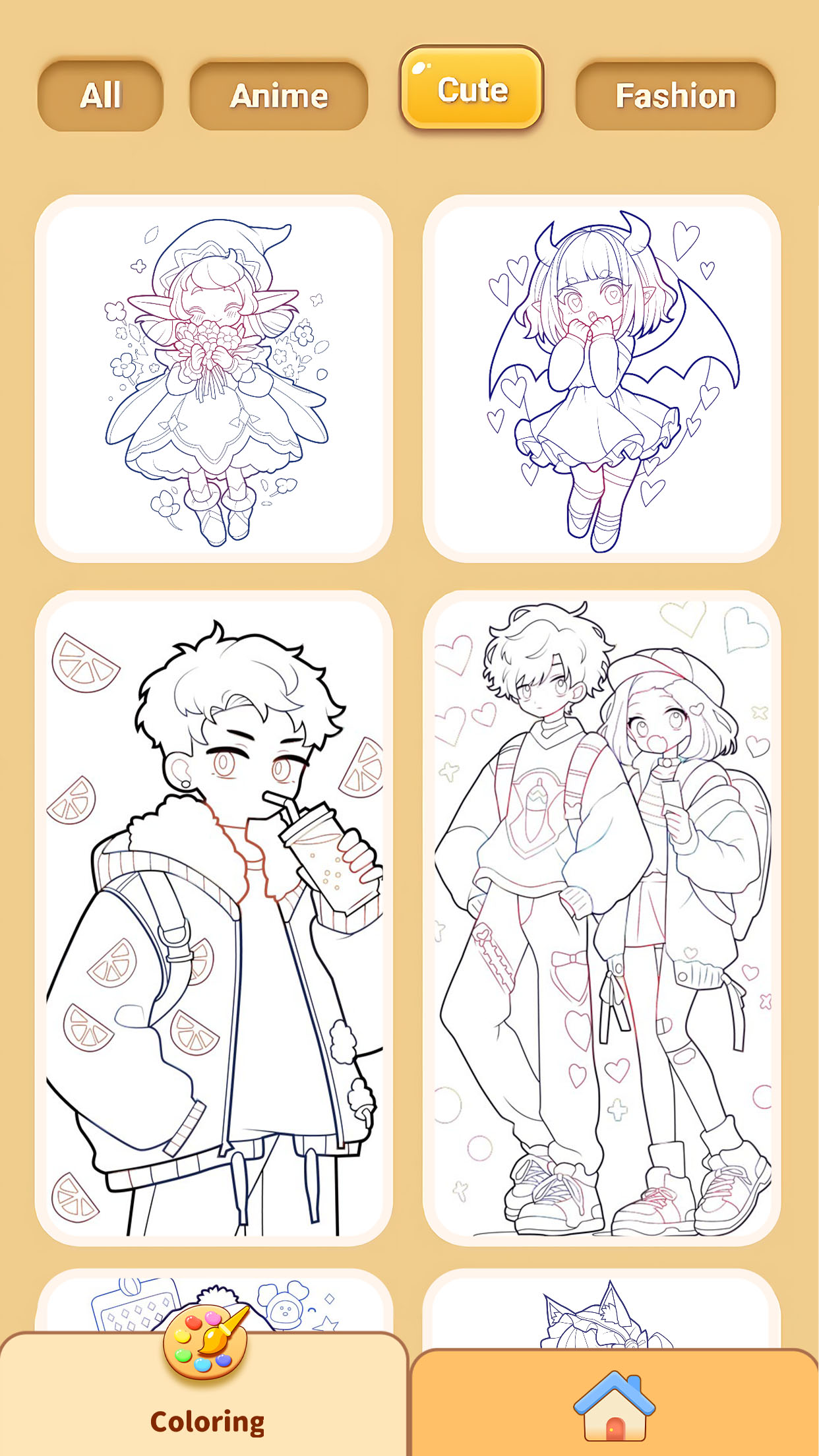 اسکرین شات 5 بازی Anime Coloring Book Painting