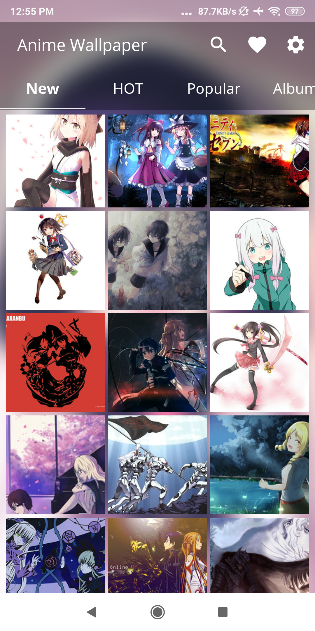 اسکرین شات 1 برنامه +1 Super Anime Wallpaper