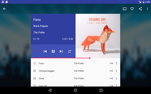 اسکرین شات 8 برنامه Shuttle Music Player