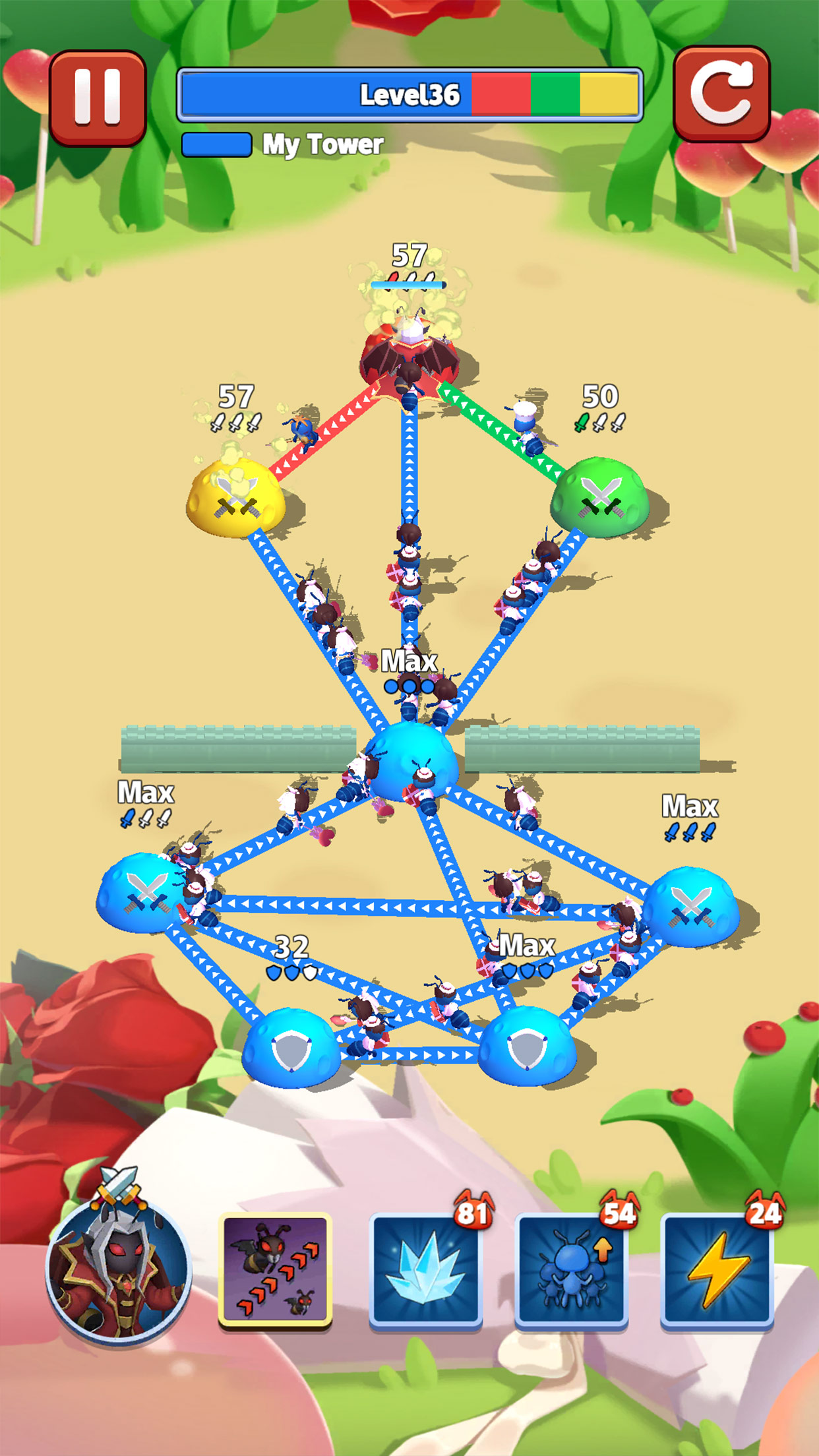 اسکرین شات 4 بازی Ant Fight 2: Tower War Games