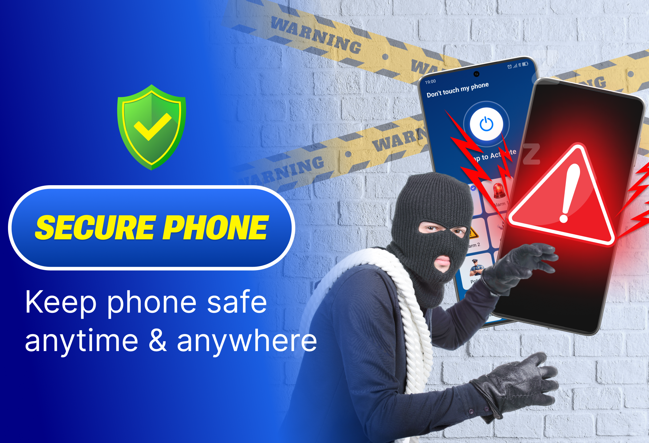 اسکرین شات 2 برنامه Anti Theft Phone Alarm