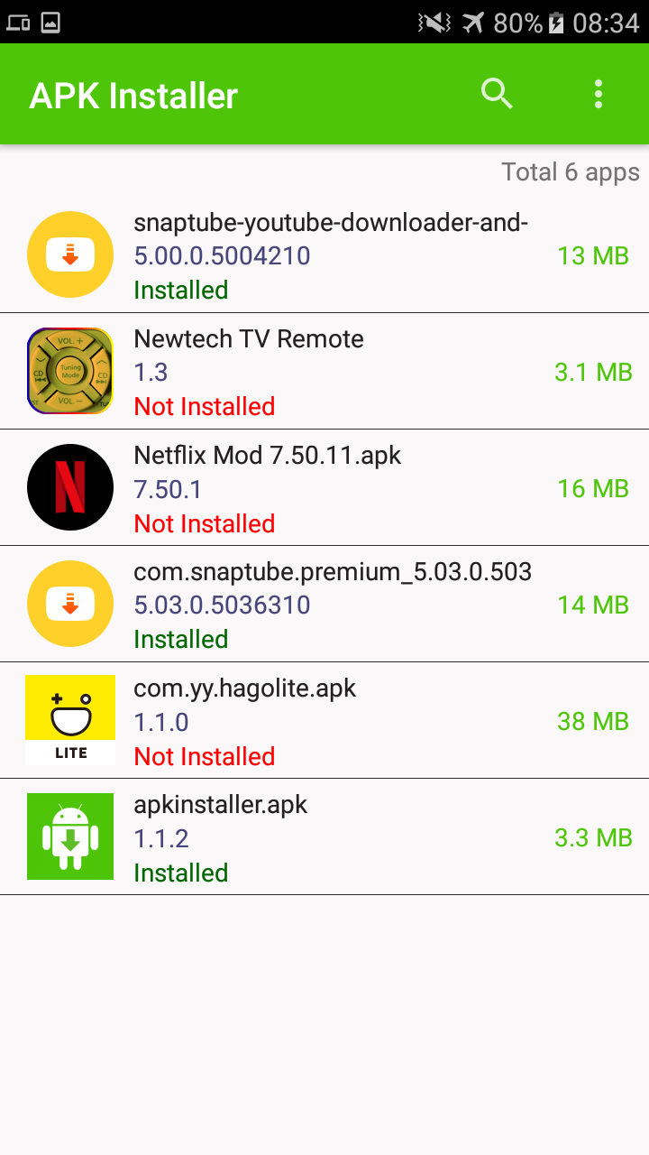 اسکرین شات 1 برنامه APK Installer